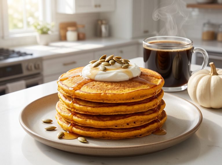 Healthy Pumpkin Pancakes
