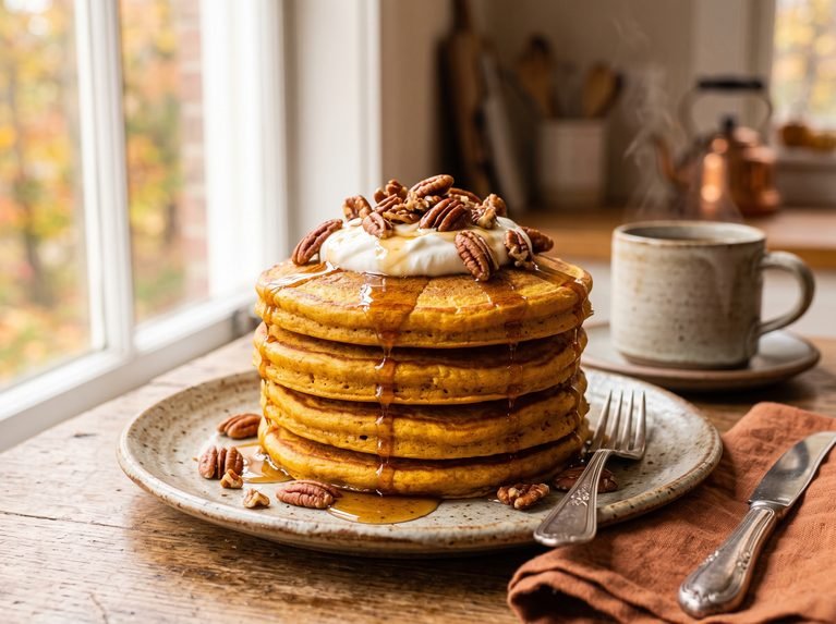 The Ultimate Protein Pumpkin Pancakes